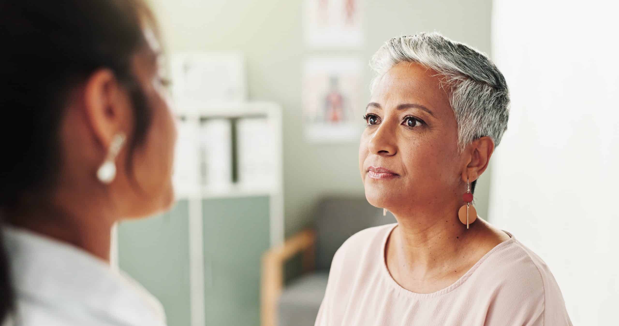 Middle aged woman at doctor's office